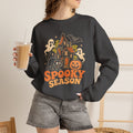 Spooky Season Halloween Ghost Sweatshirt, Funny Trick Or Treat Shirt For Women