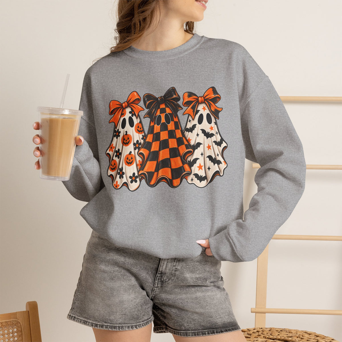 Spooky Season Halloween Ghost Sweatshirt, Funny Boo Gift For Women