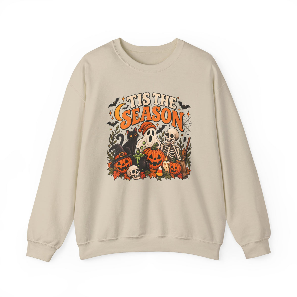 Spooky Vibes Halloween Ghost Sweatshirt, Tis The Season Shirt For Women