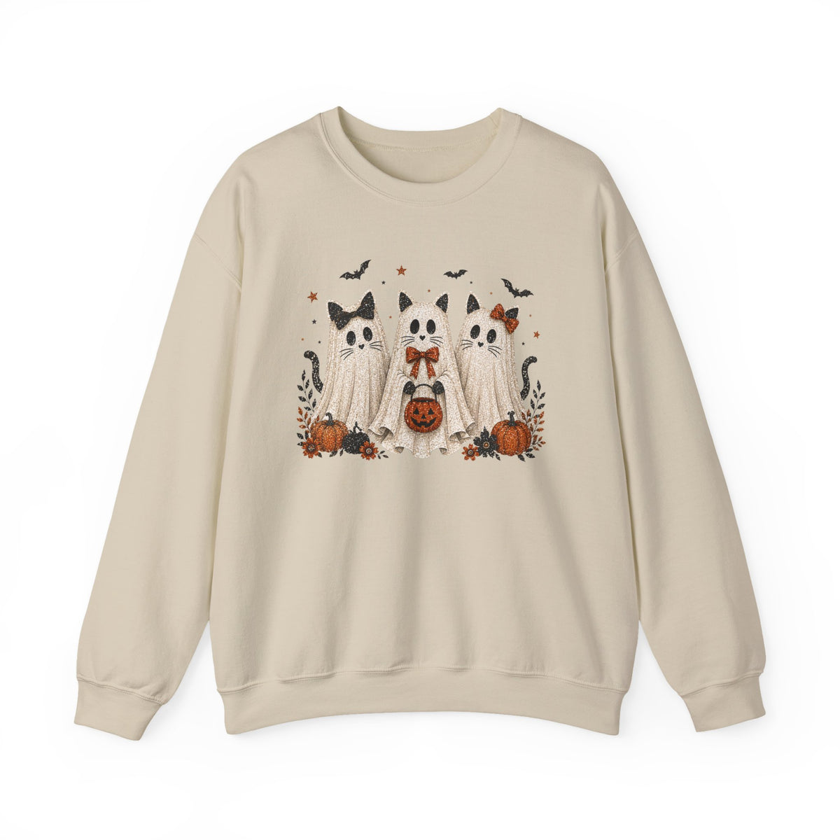 Spooky Season Halloween Ghost Sweatshirt, Funny Trick Or Treat Shirt For Women