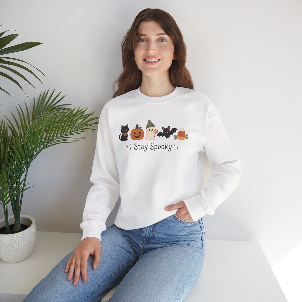 Spooky Season Halloween Ghost Sweatshirt, Funny Sarcastic Gift For Women