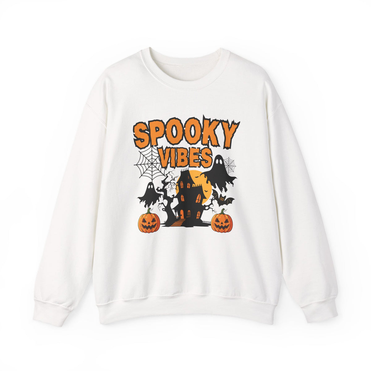 Spooky Vibes Halloween Ghost Sweatshirt, Funny Trick Or Treat Shirt For Women