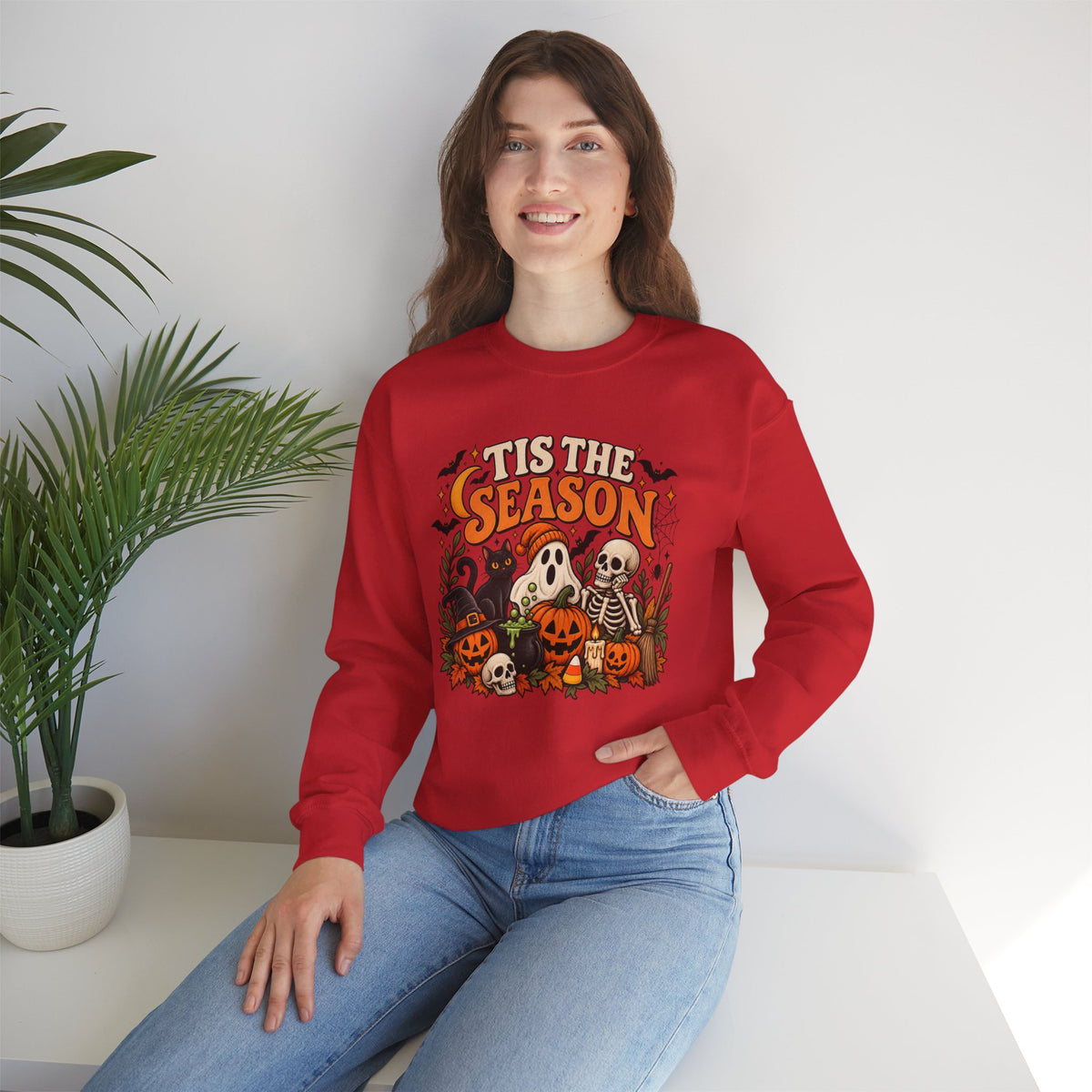 Spooky Vibes Halloween Ghost Sweatshirt, Tis The Season Shirt For Women