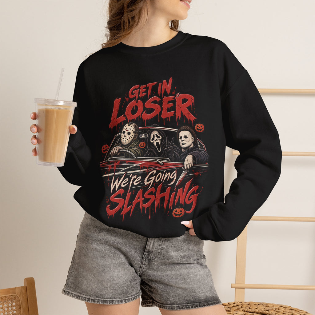 Spooky Season Halloween Skeleton Sweatshirt, Funny Sarcastic Horror Movie Gift For Women