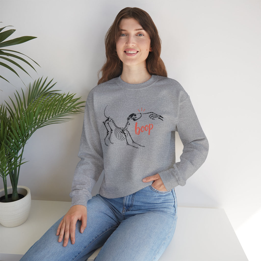 Spooky Season Halloween Dog Skeleton Sweatshirt, Funny Boo-P Trick Or Treat Shirt For Women