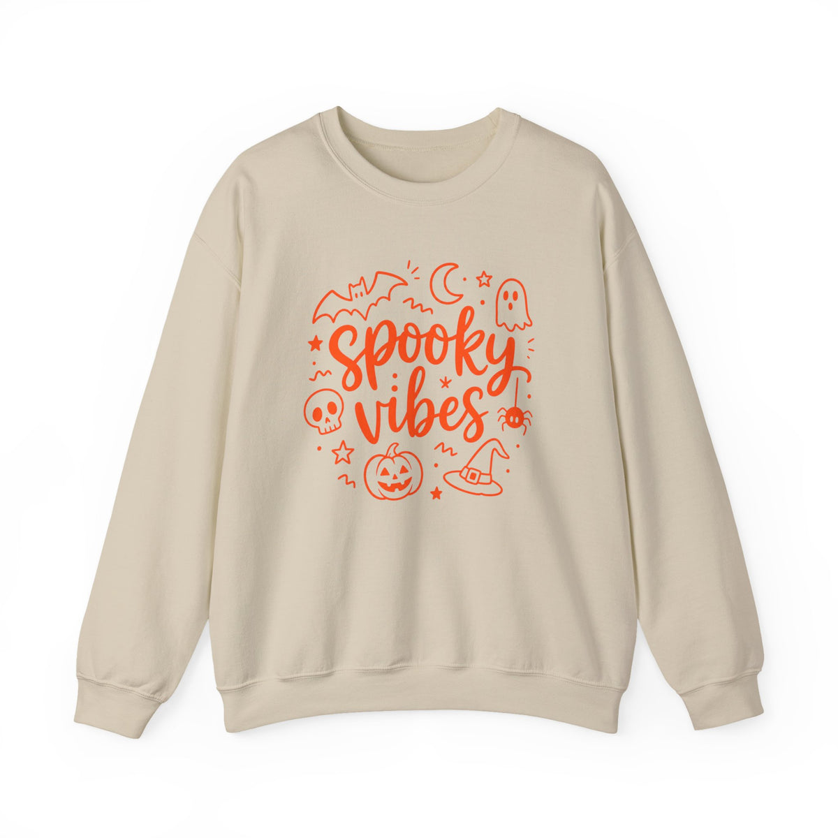 Spooky Vibes Halloween Ghost Sweatshirt, Funny Trick Or Treat Shirt For Women