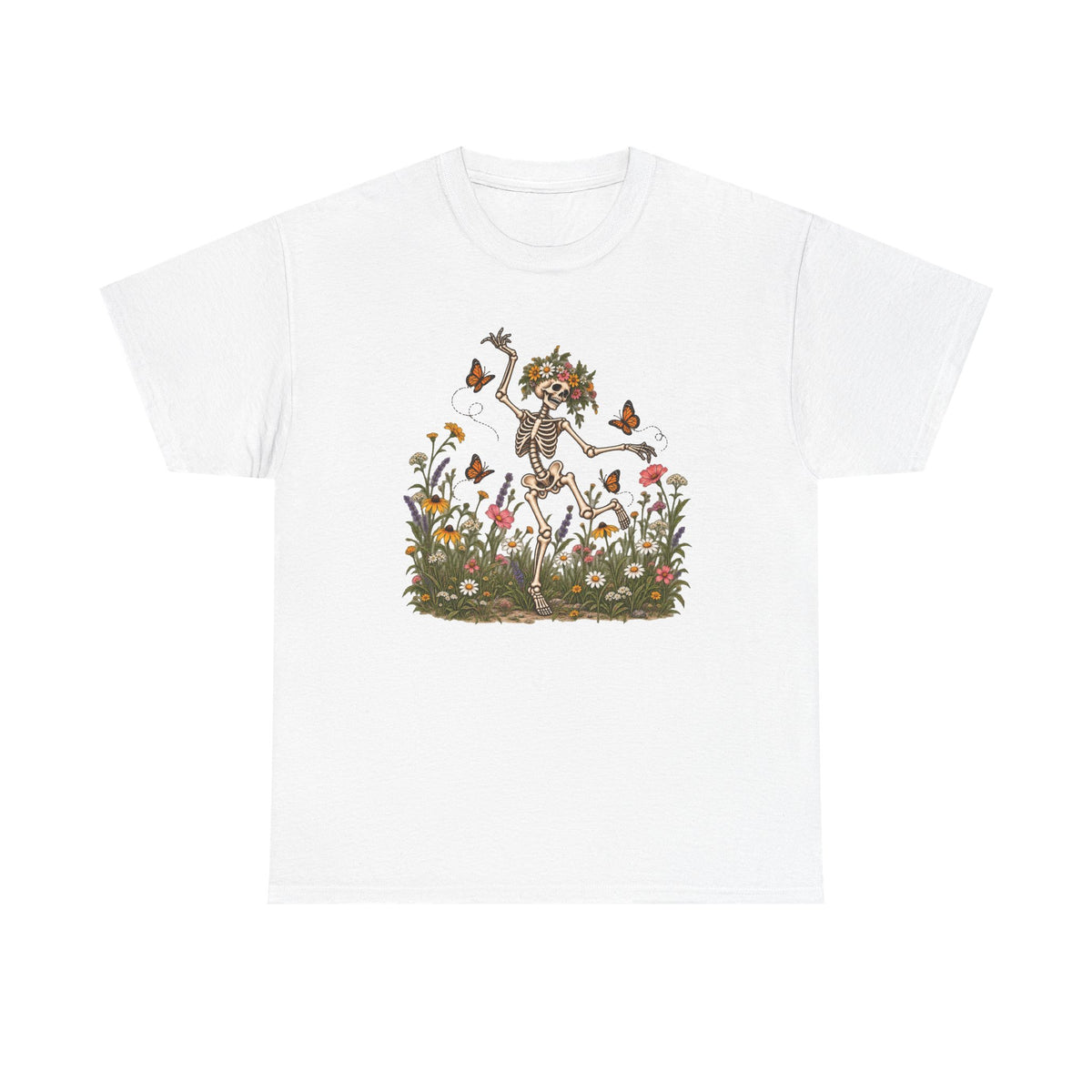 Spooky Season Floral Halloween Skeleton Shirt, Funny Fall Gift For Women