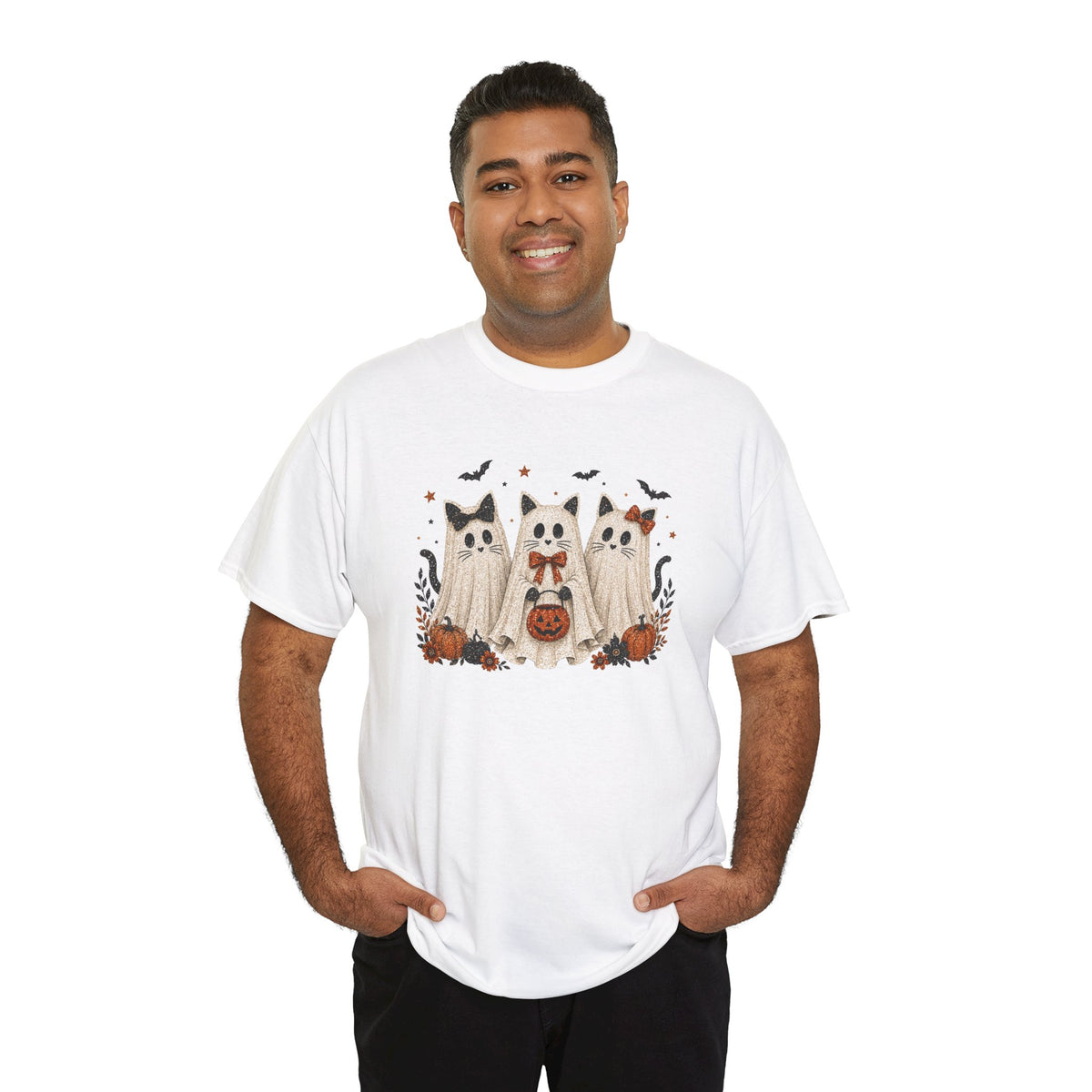 Spooky Season Halloween Ghost Cat Shirt, Funny Sarcastic Gift For Women