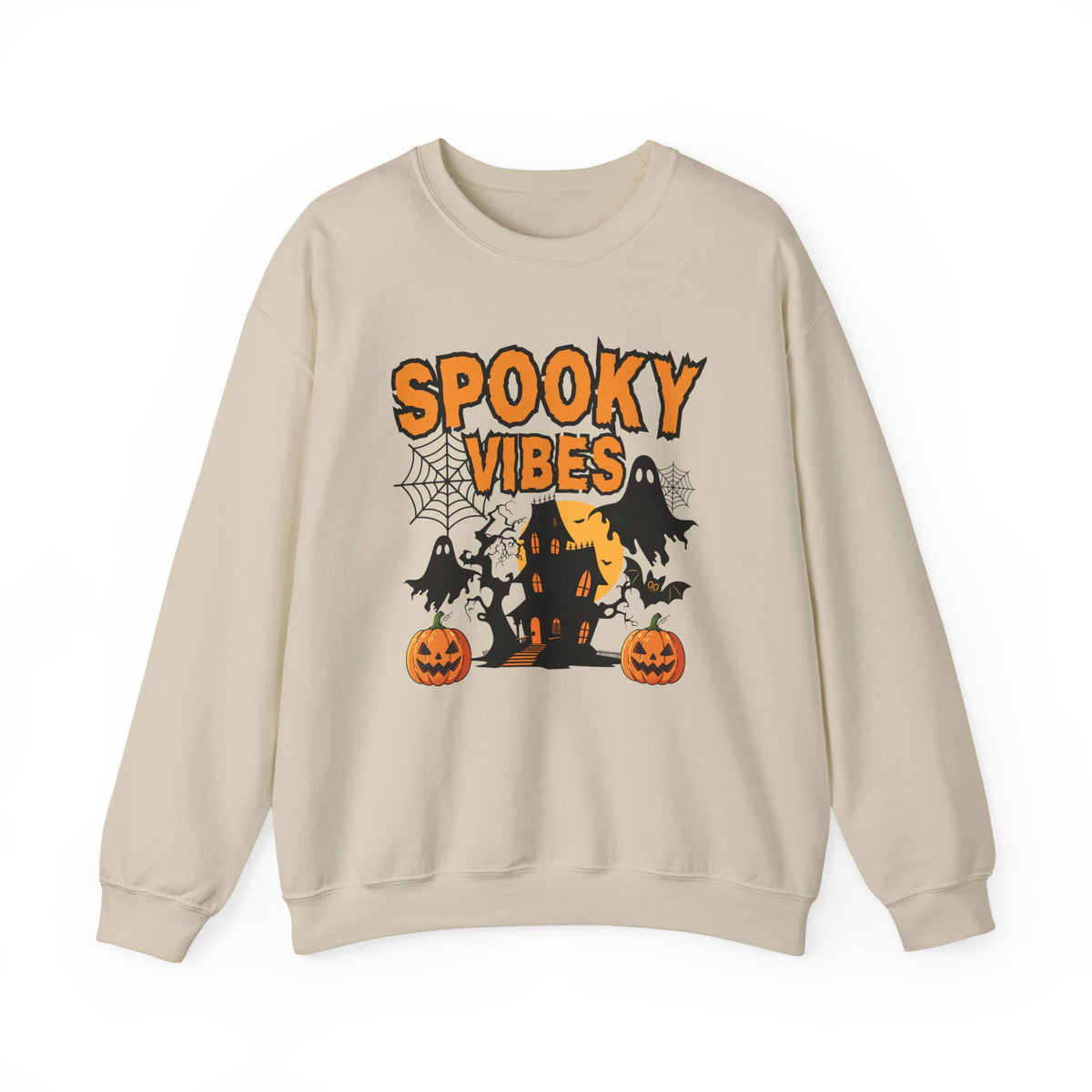 Spooky Vibes Halloween Ghost Sweatshirt, Funny Trick Or Treat Shirt For Women