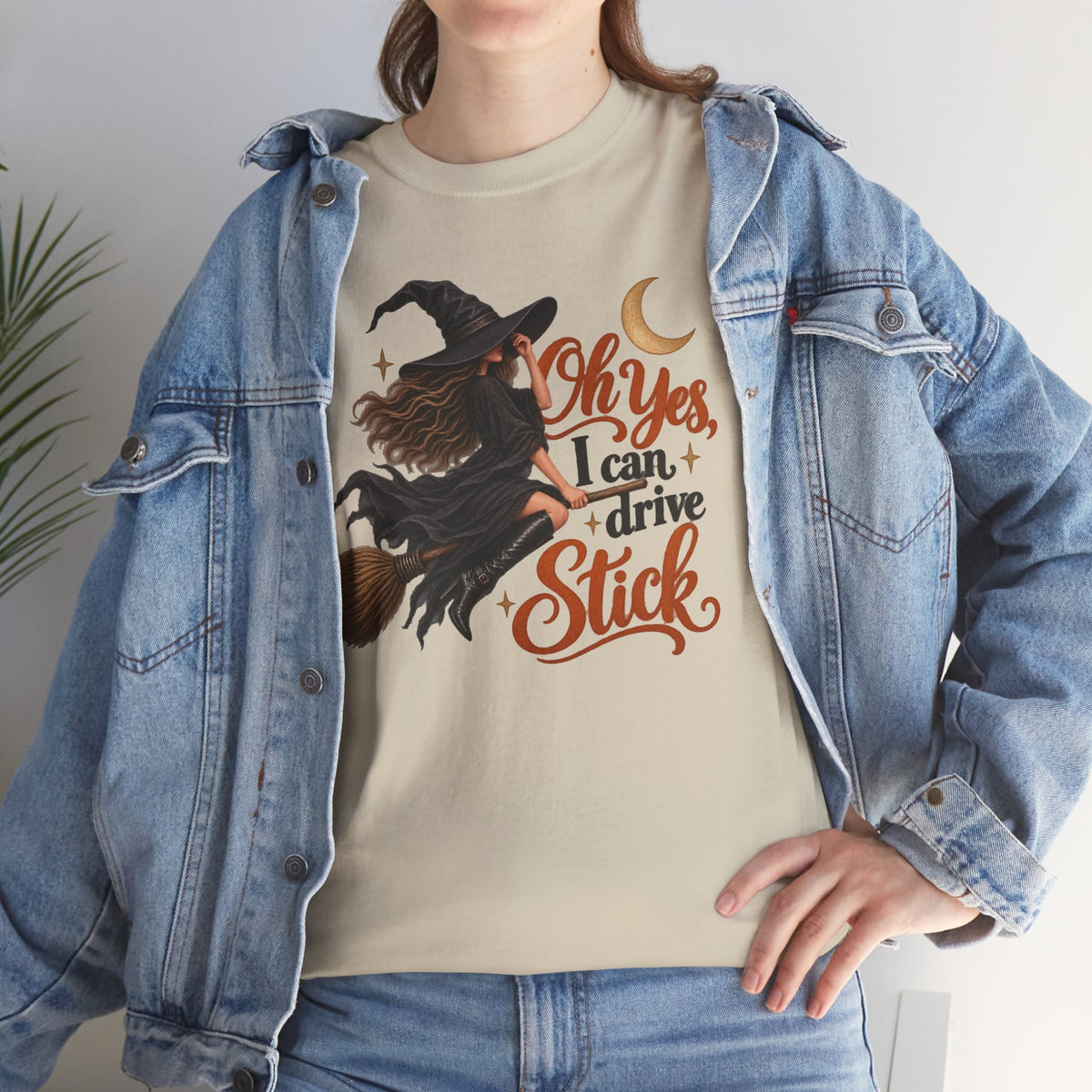 Funny I Can Drive Stick Witch Shirt, Spooky Season Halloween TShirt, Trendy Fall Gift For Women