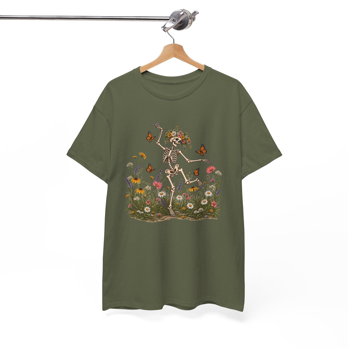 Spooky Season Floral Halloween Skeleton Shirt, Funny Fall Gift For Women