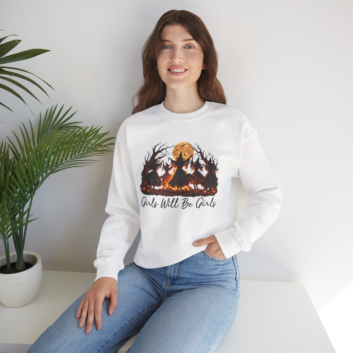 Spooky Season Halloween Witchy Sweatshirt, Funny Feminist Witch Gift For Women