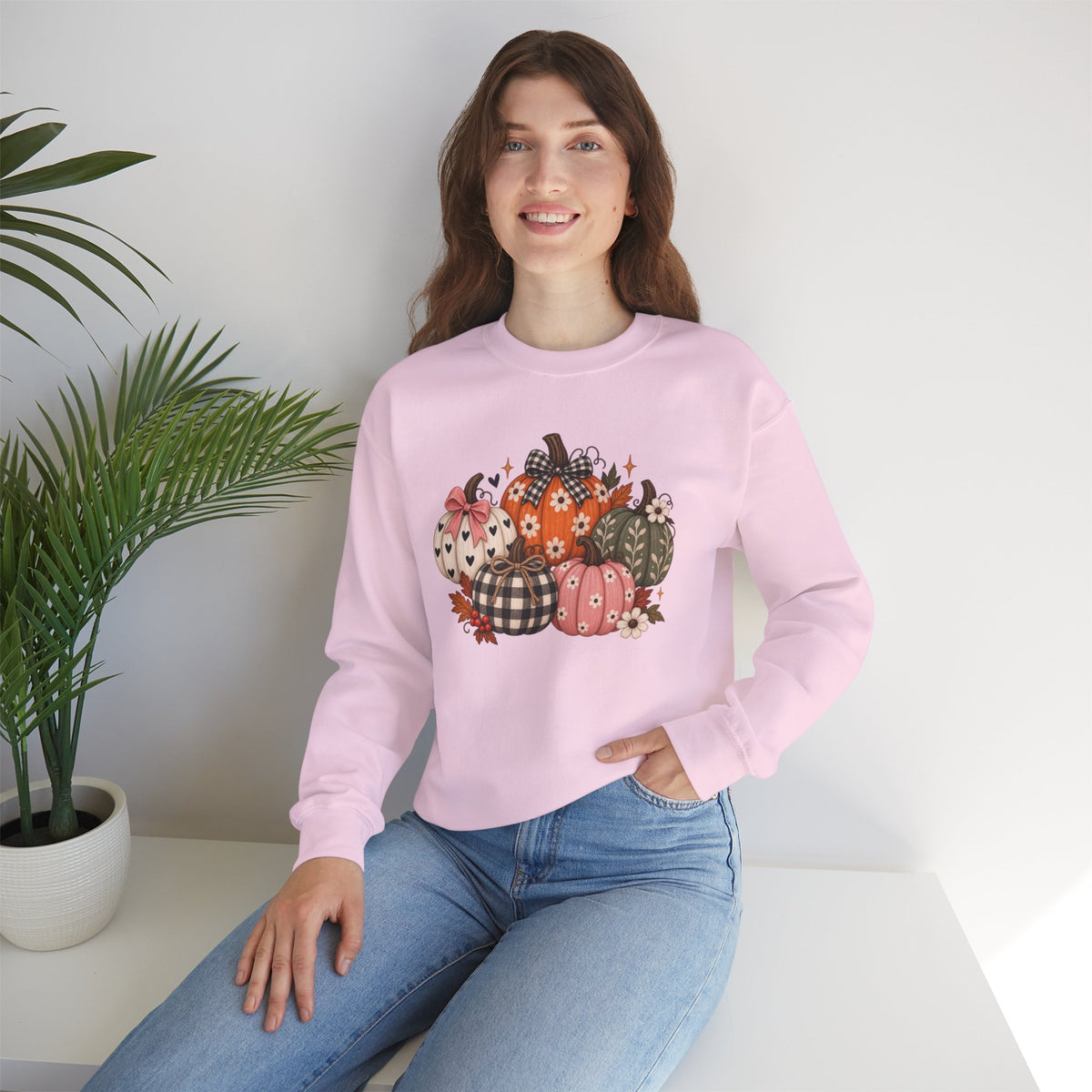 Spooky Season Pumpkin Fall Sweatshirt, Cute Halloween Gift For Women
