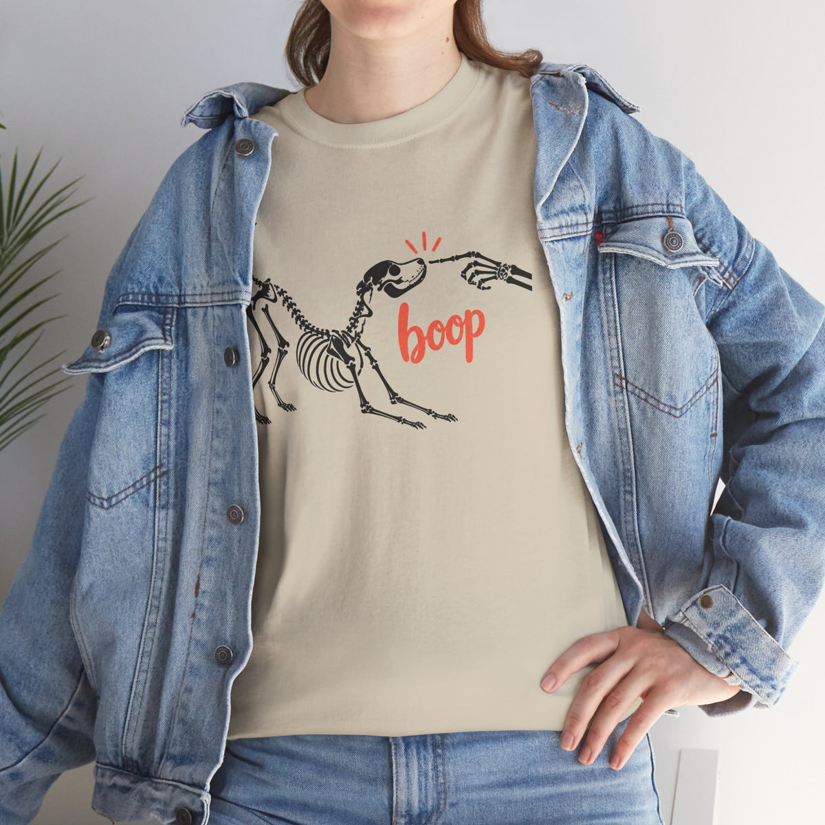 Spooky Season Halloween Skeleton Shirt, Boop Dog Trendy Fall Gift For Women