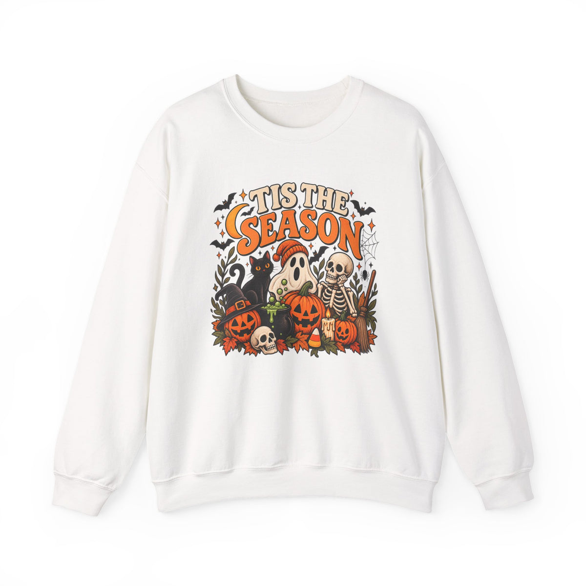 Spooky Vibes Halloween Ghost Sweatshirt, Tis The Season Shirt For Women