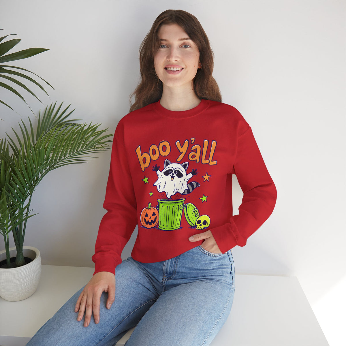 Spooky Season Halloween Raccoon Ghost Sweatshirt, Funny Trick Or Treat Shirt For Women