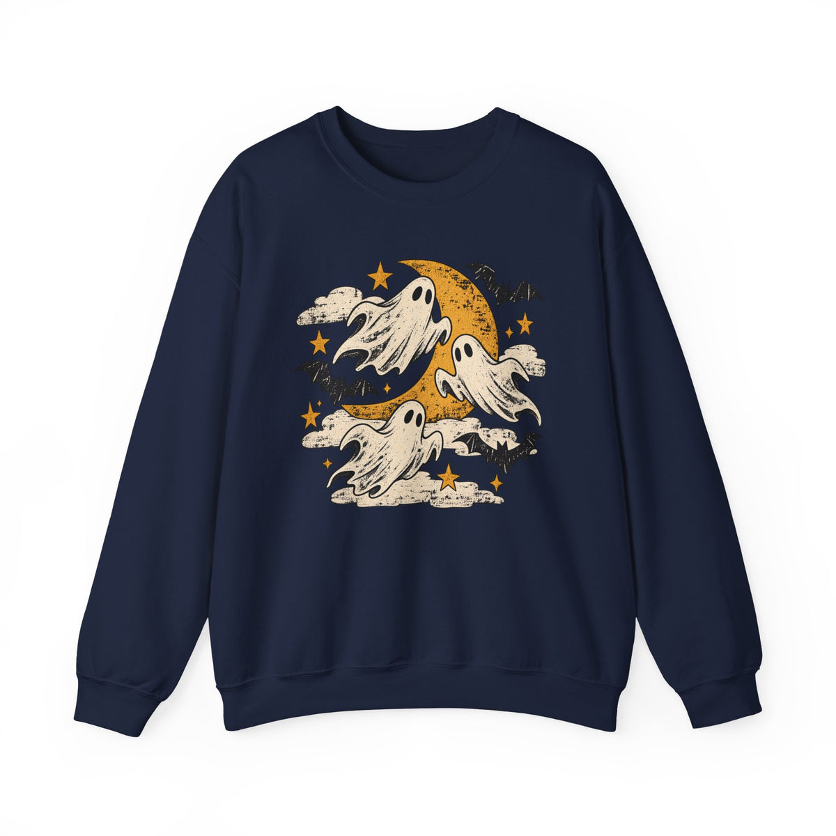 Spooky Season Halloween Ghost Sweatshirt, Fall Bat Gift For Women