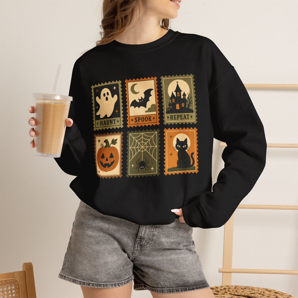 Spooky Season Halloween Ghost Sweatshirt, Funny Trick Or Treat Shirt For Women