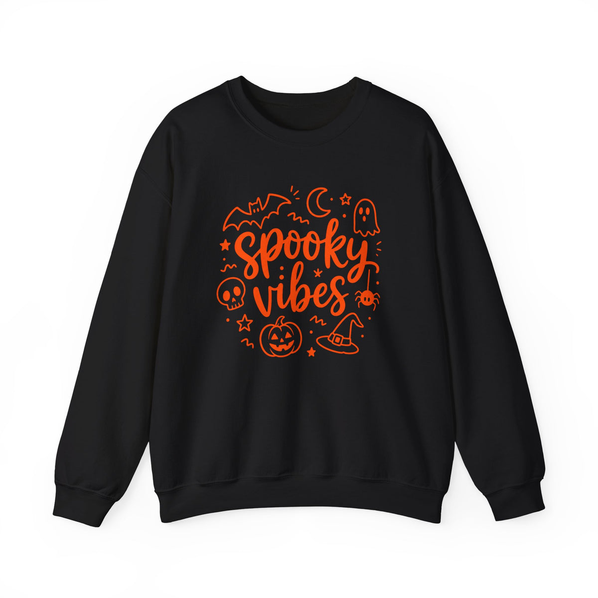 Spooky Vibes Halloween Ghost Sweatshirt, Funny Trick Or Treat Shirt For Women