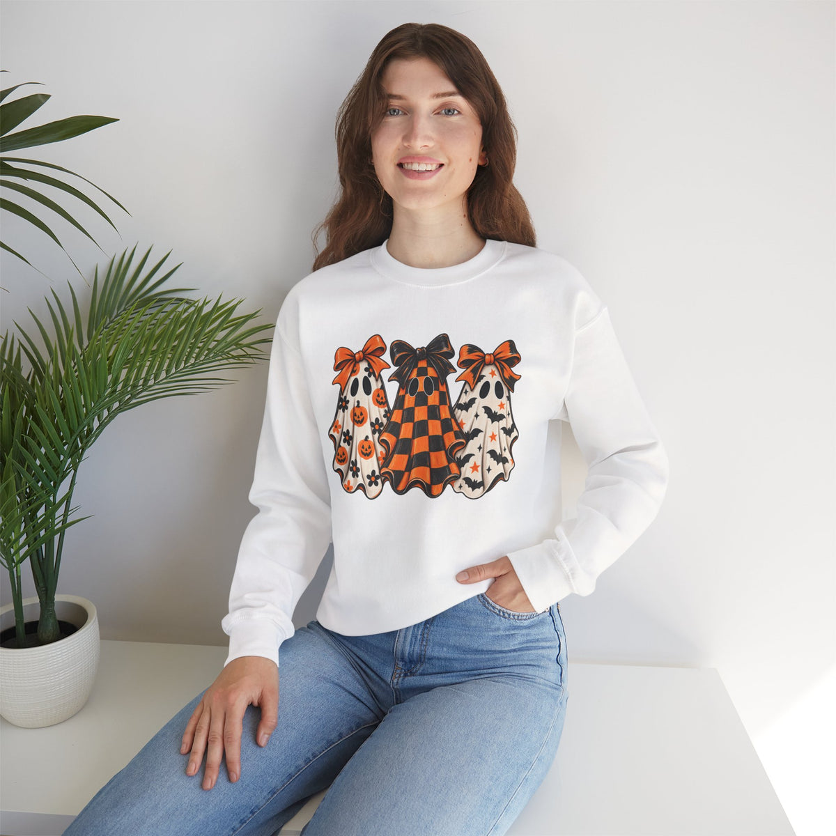 Spooky Season Halloween Ghost Sweatshirt, Funny Boo Gift For Women