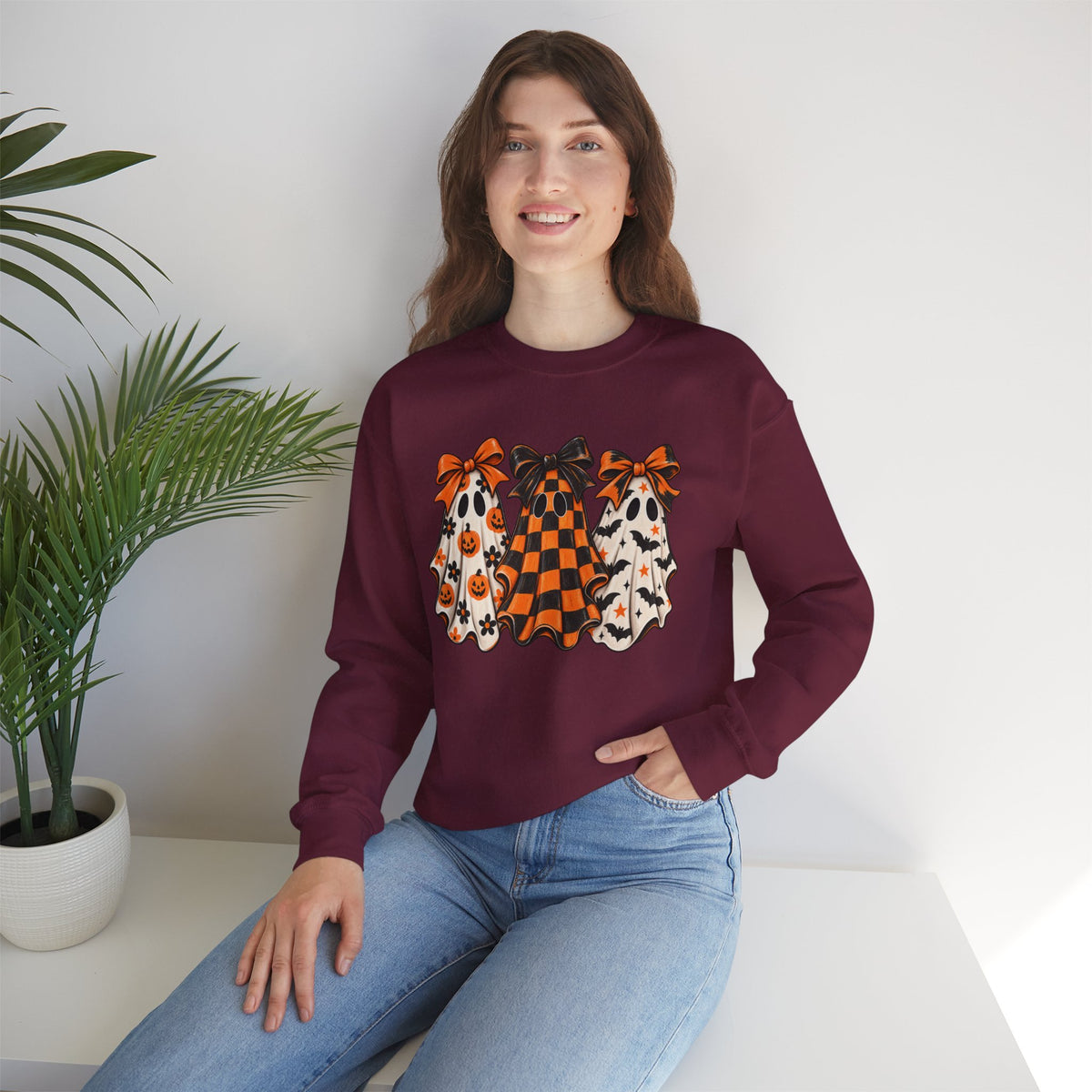 Spooky Season Halloween Ghost Sweatshirt, Funny Boo Gift For Women