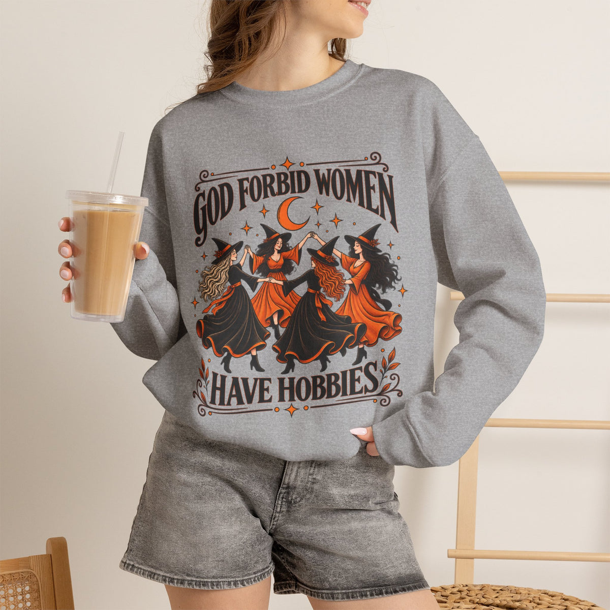 Spooky Season Halloween Witchy Sweatshirt, Funny Feminist Witch Gift For Women