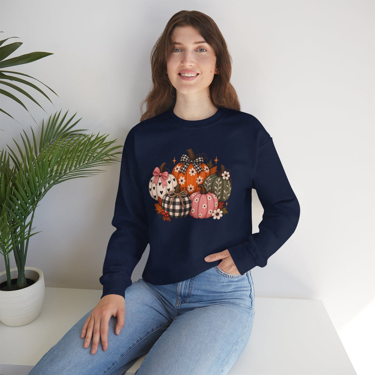 Spooky Season Pumpkin Fall Sweatshirt, Cute Halloween Gift For Women