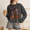 Spooky Season Halloween Black Cat Sweatshirt, Funny Trick Or Treat Shirt For Women