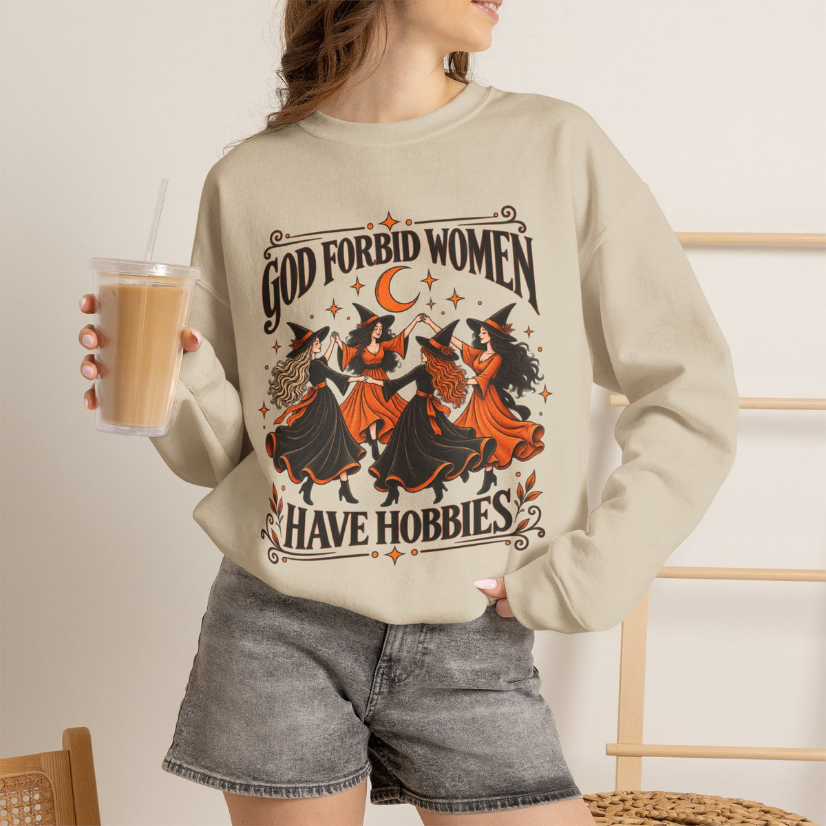 Spooky Season Halloween Witchy Sweatshirt, Funny Feminist Witch Gift For Women