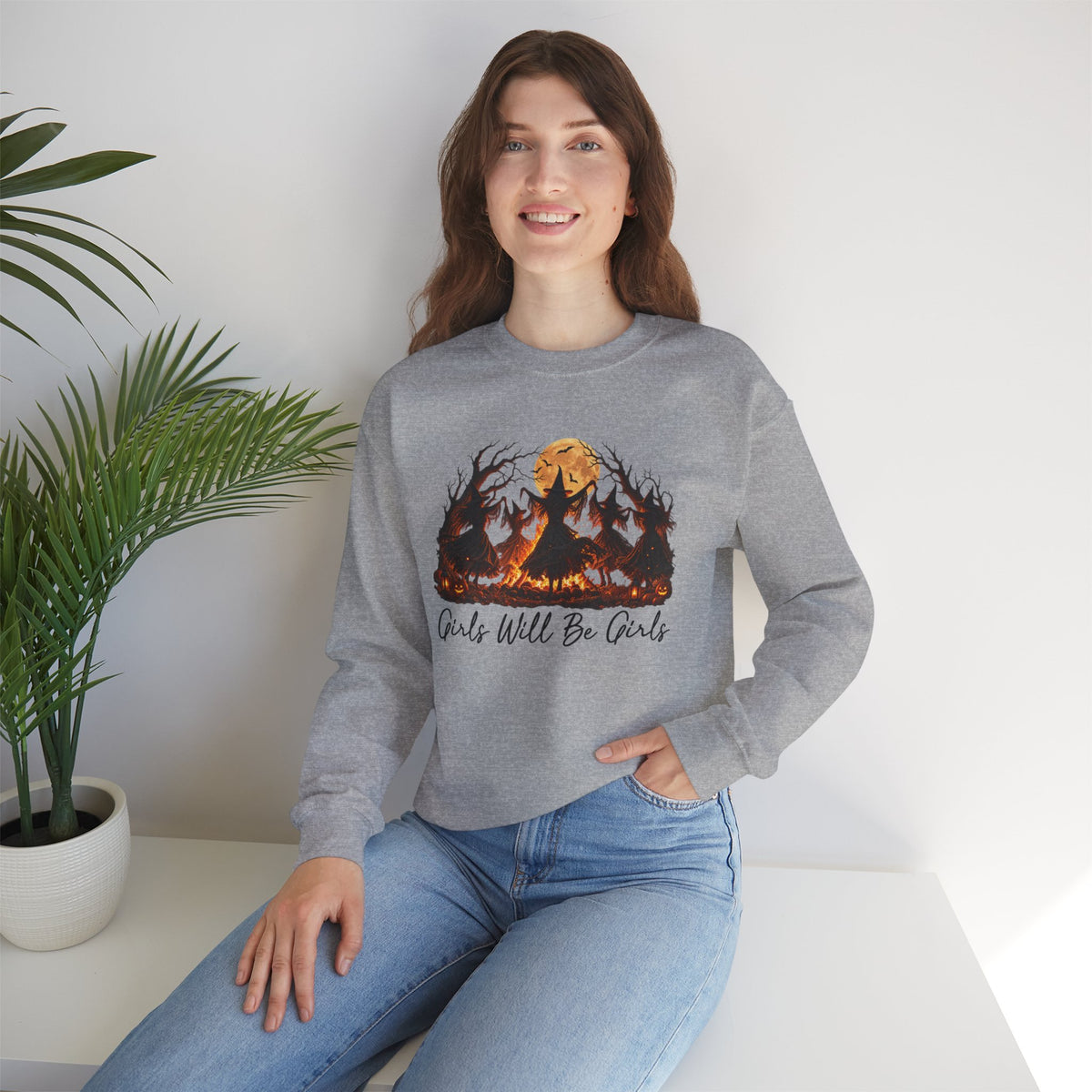 Spooky Season Halloween Witchy Sweatshirt, Funny Feminist Witch Gift For Women