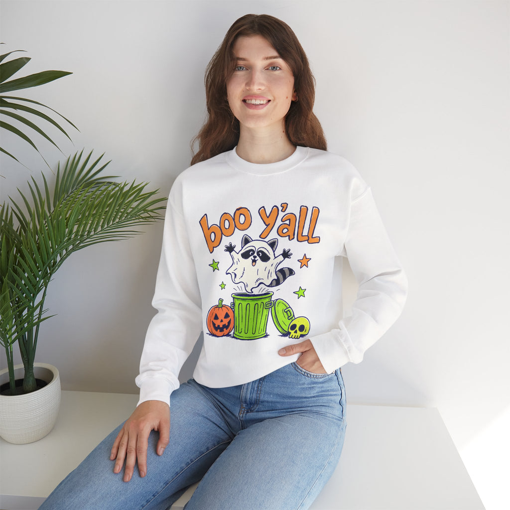 Spooky Season Halloween Raccoon Ghost Sweatshirt, Funny Trick Or Treat Shirt For Women