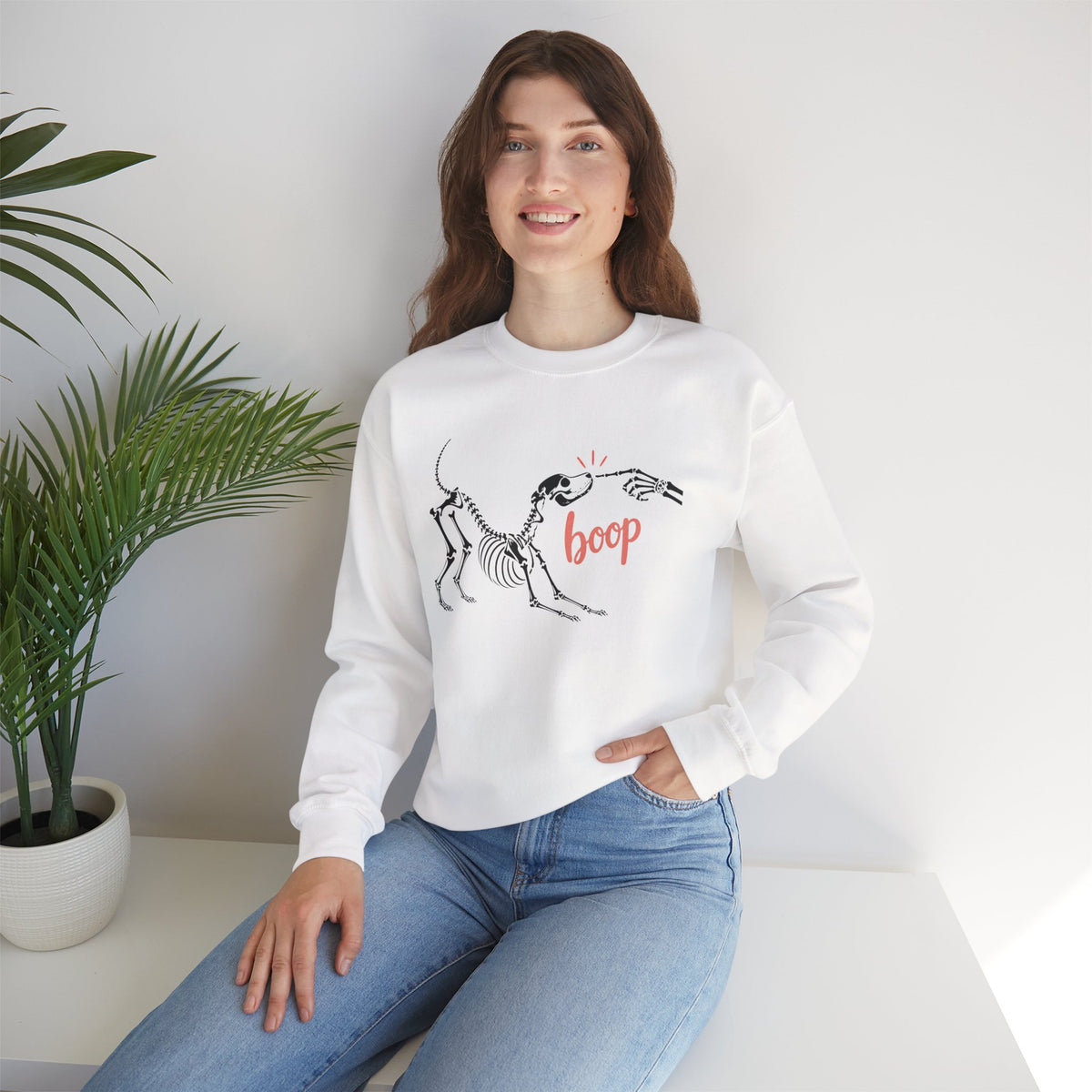Spooky Season Halloween Dog Skeleton Sweatshirt, Funny Boo-P Trick Or Treat Shirt For Women