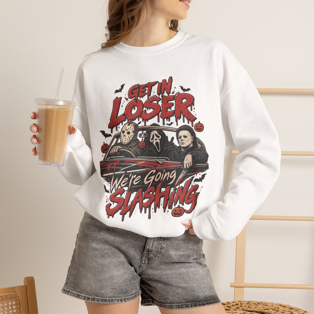 Spooky Season Halloween Skeleton Sweatshirt, Funny Sarcastic Horror Movie Gift For Women