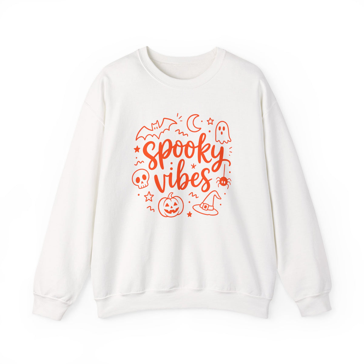 Spooky Vibes Halloween Ghost Sweatshirt, Funny Trick Or Treat Shirt For Women