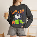 Spooky Season Halloween Raccoon Ghost Sweatshirt, Funny Trick Or Treat Shirt For Women
