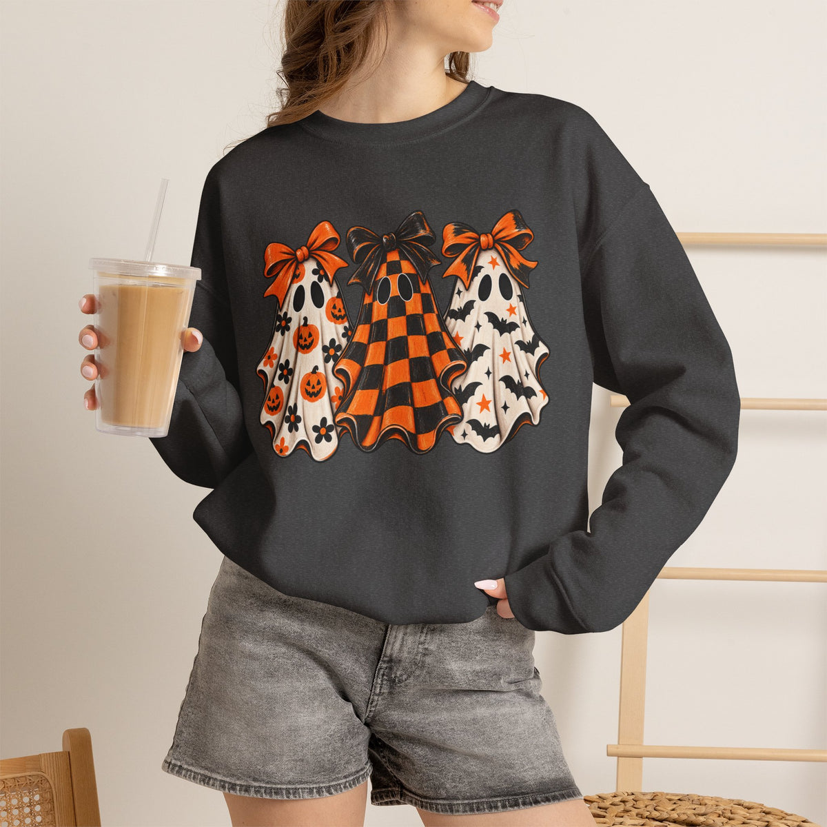 Spooky Season Halloween Ghost Sweatshirt, Funny Boo Gift For Women