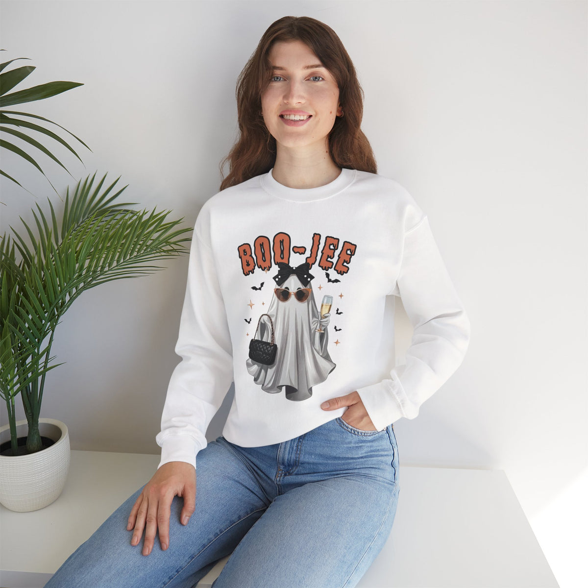 Spooky Season Halloween Boojee Ghost Sweatshirt, Funny Trick Or Treat Shirt For Women