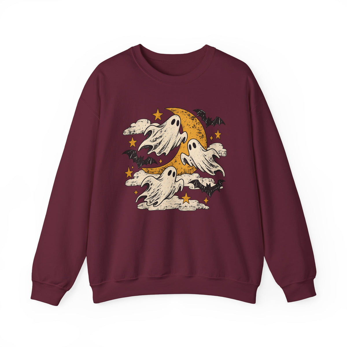 Spooky Season Halloween Ghost Sweatshirt, Fall Bat Gift For Women