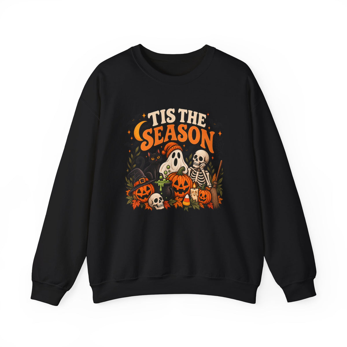 Spooky Vibes Halloween Ghost Sweatshirt, Tis The Season Shirt For Women