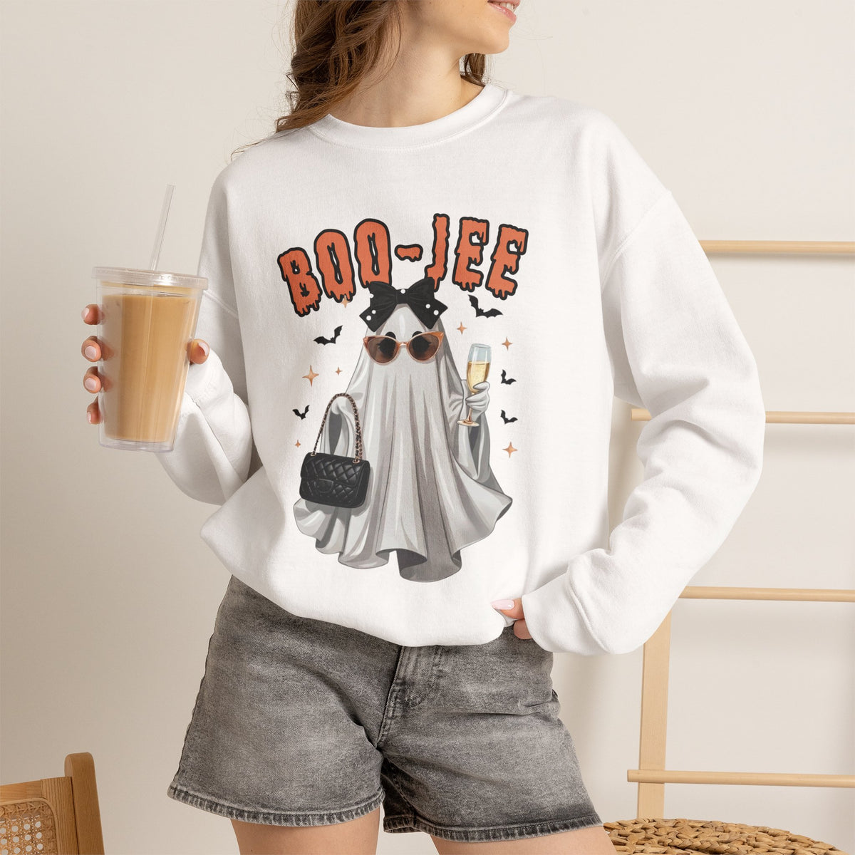 Spooky Season Halloween Boojee Ghost Sweatshirt, Funny Trick Or Treat Shirt For Women