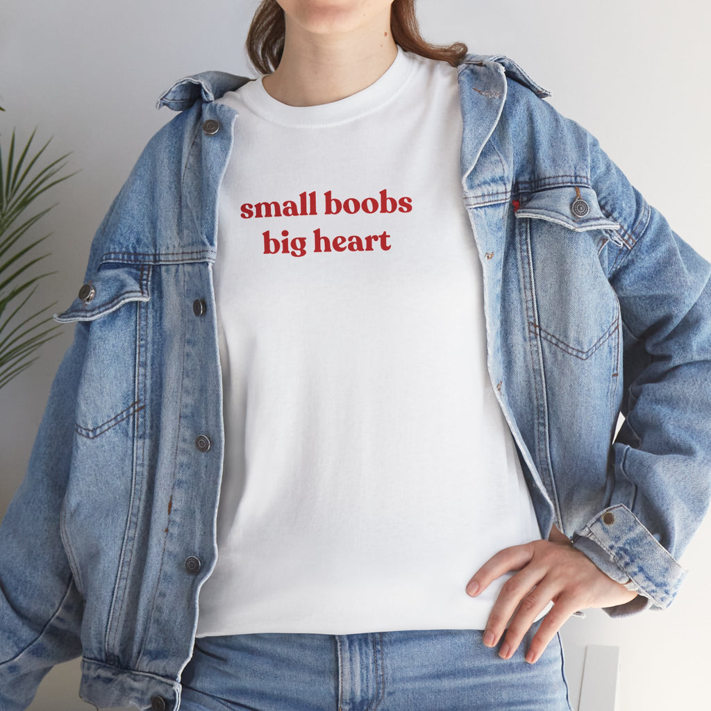 Small Boobs Big Heart Shirt, Very Offensive Sarcastic Gift