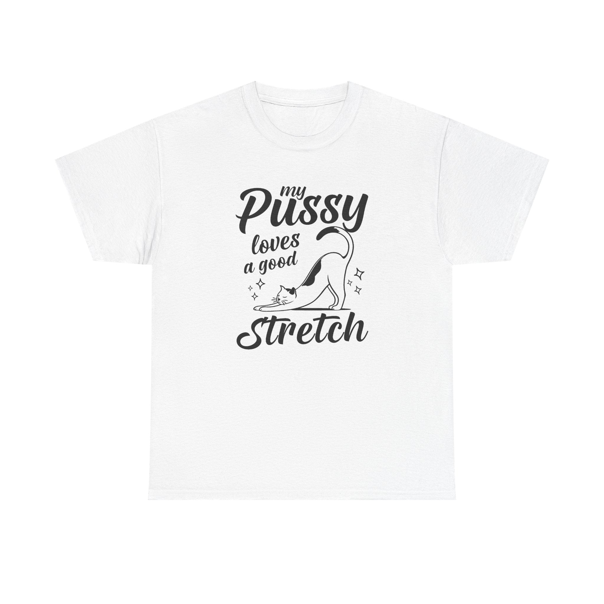 My Pussy Loves A Good Stretch Shirt, Funny Sarcastic Gift For Cat Mom