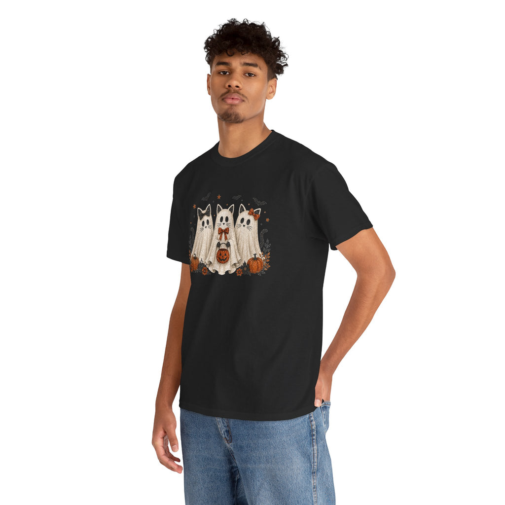 Spooky Season Halloween Ghost Cat Shirt, Funny Sarcastic Gift For Women