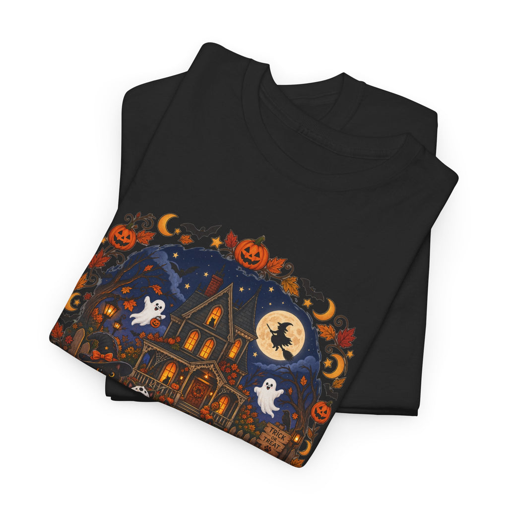 Spooky Season Halloween Ghost Cat Shirt, Funny Trick Or Treat Gift For Women