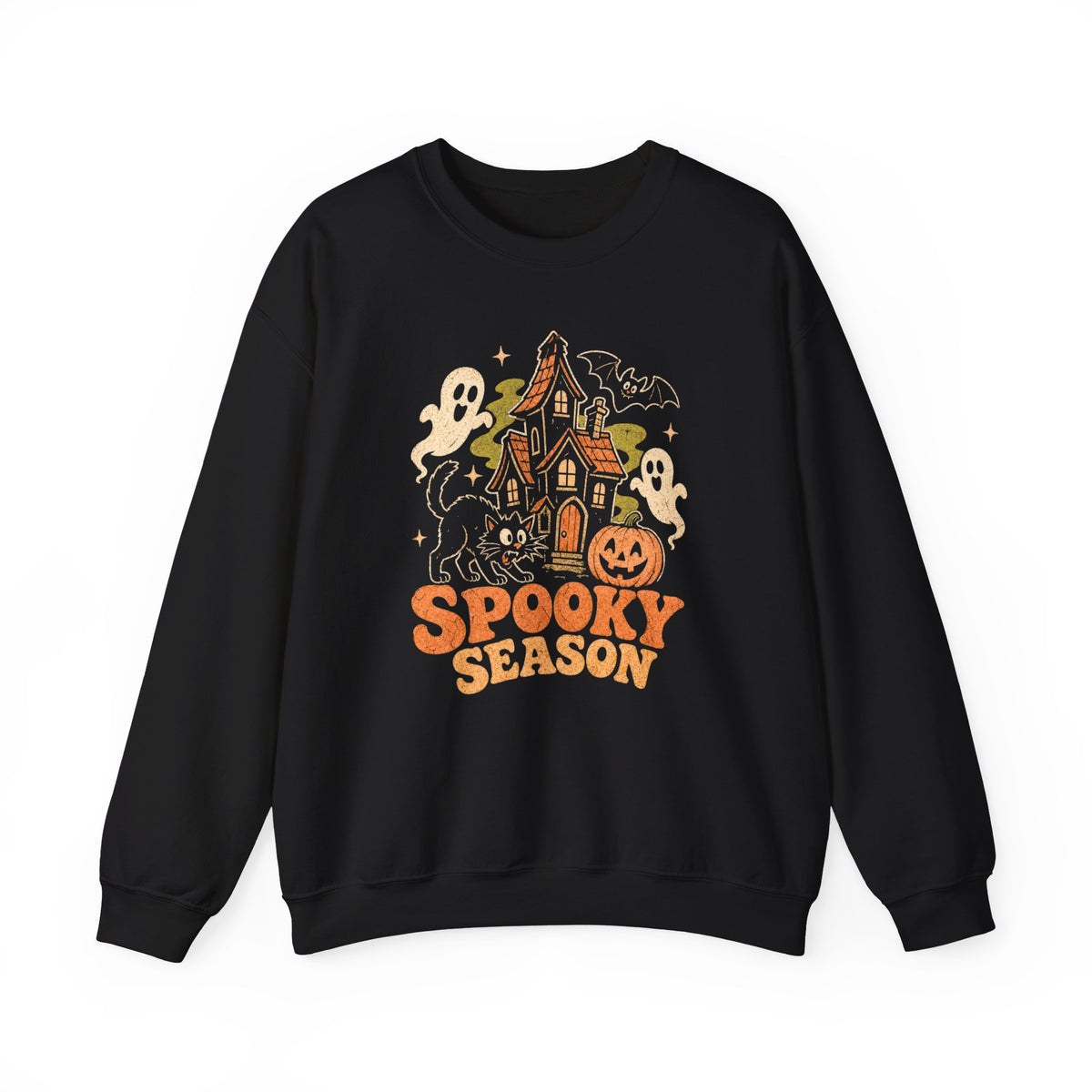 Spooky Season Halloween Ghost Sweatshirt, Funny Trick Or Treat Shirt For Women