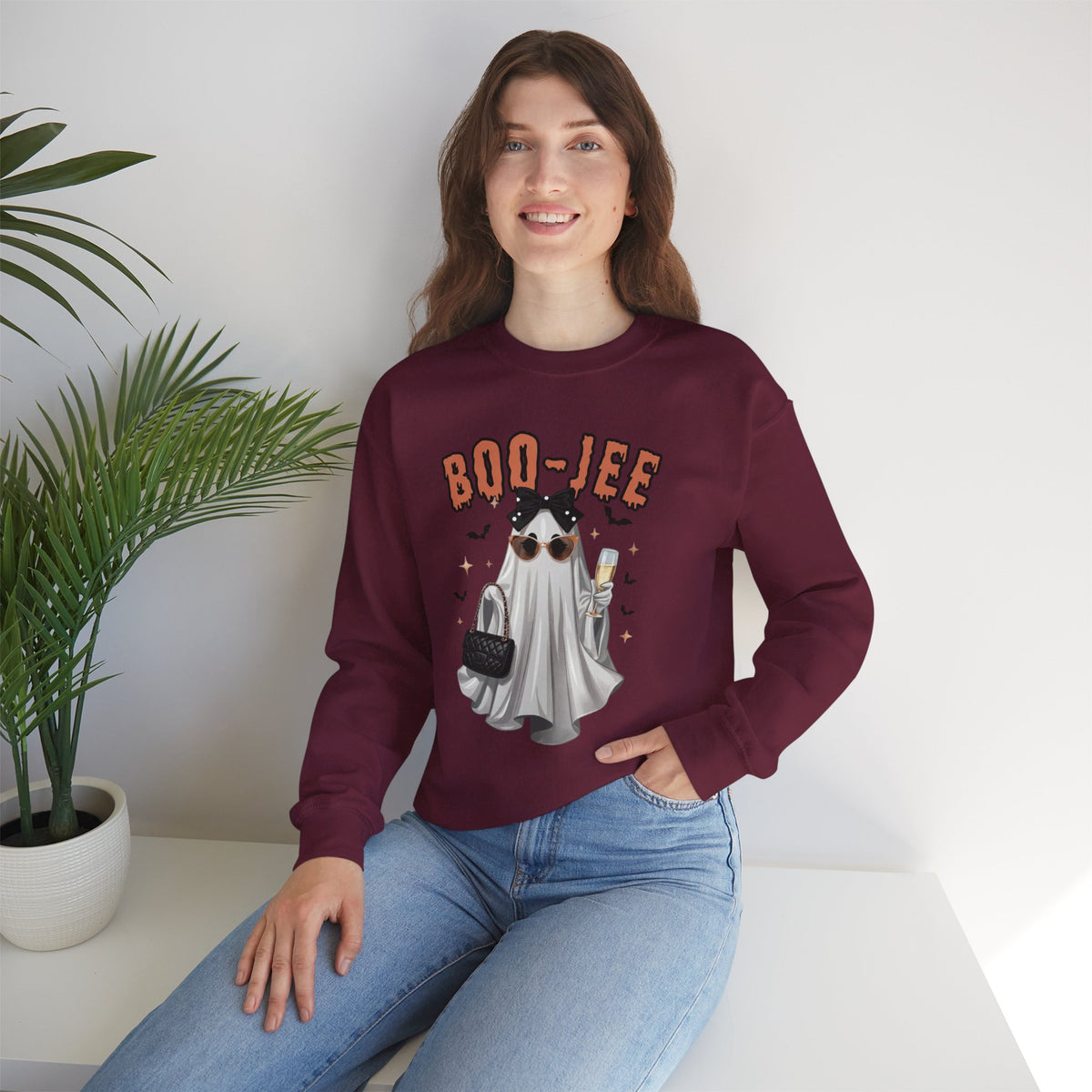 Spooky Season Halloween Boojee Ghost Sweatshirt, Funny Trick Or Treat Shirt For Women
