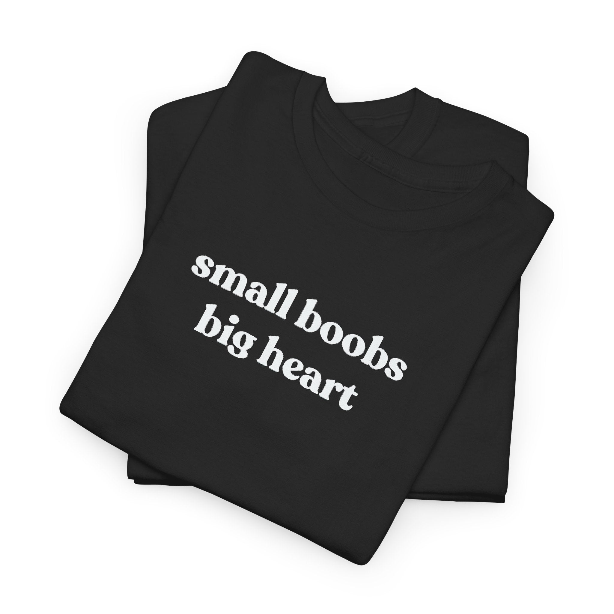 Small Boobs Big Heart Shirt, Very Offensive Sarcastic Gift
