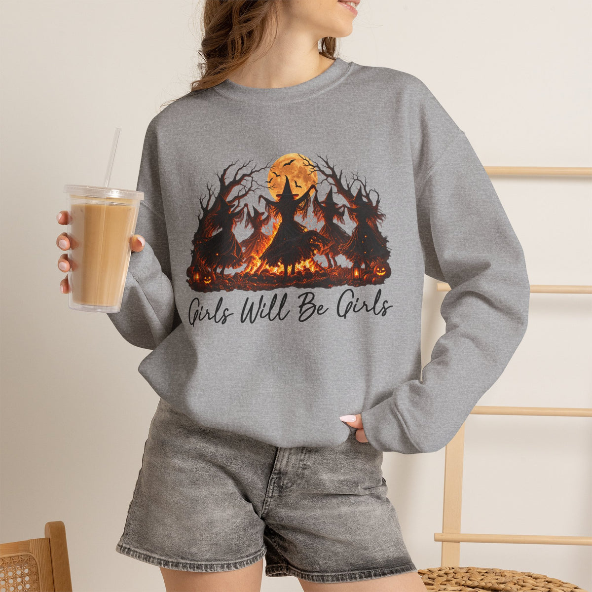 Spooky Season Halloween Witchy Sweatshirt, Funny Feminist Witch Gift For Women