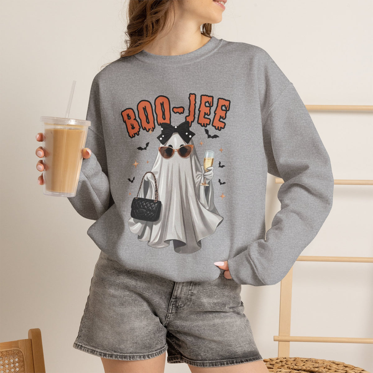 Spooky Season Halloween Boojee Ghost Sweatshirt, Funny Trick Or Treat Shirt For Women