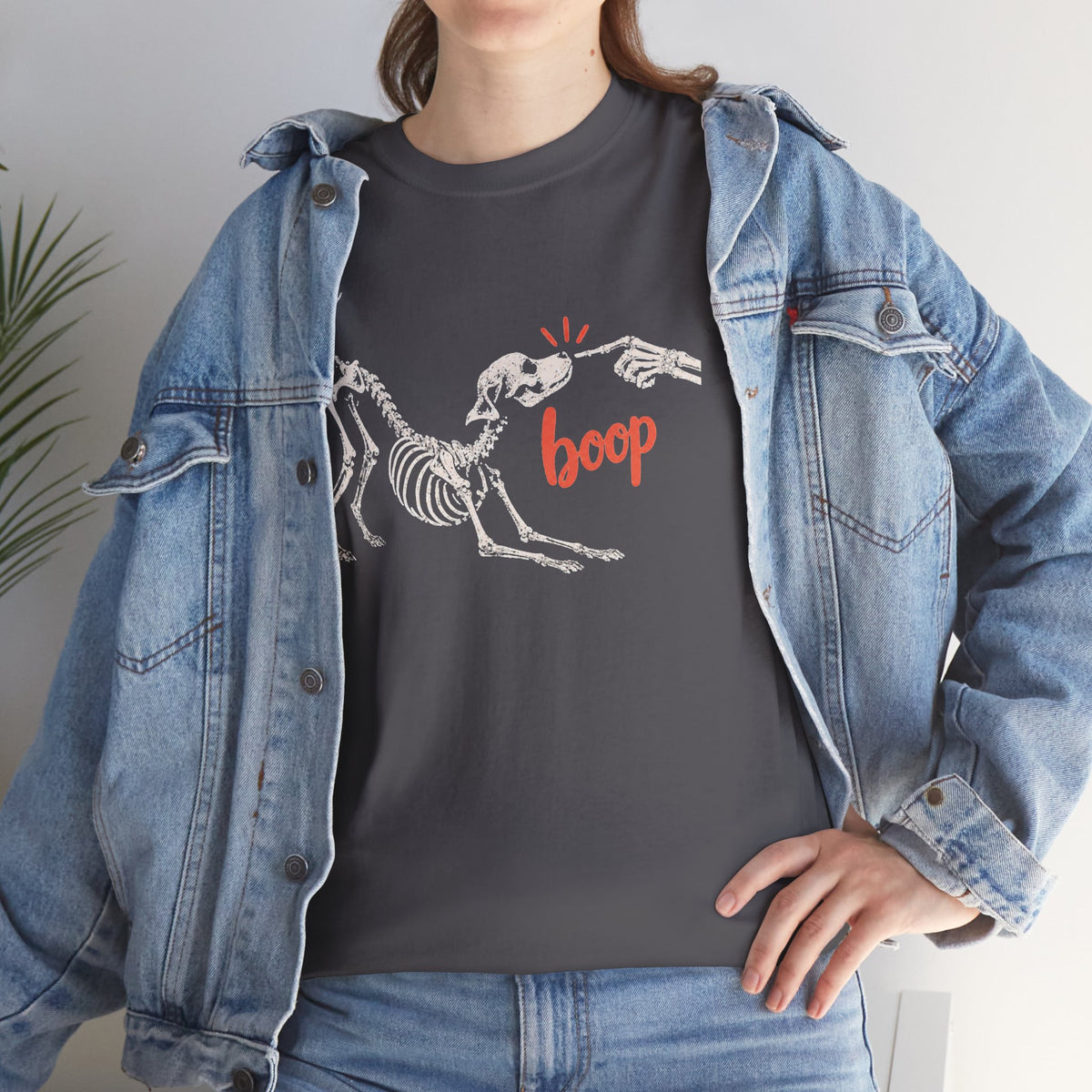 Spooky Season Halloween Skeleton Shirt, Boop Dog Trendy Fall Gift For Women